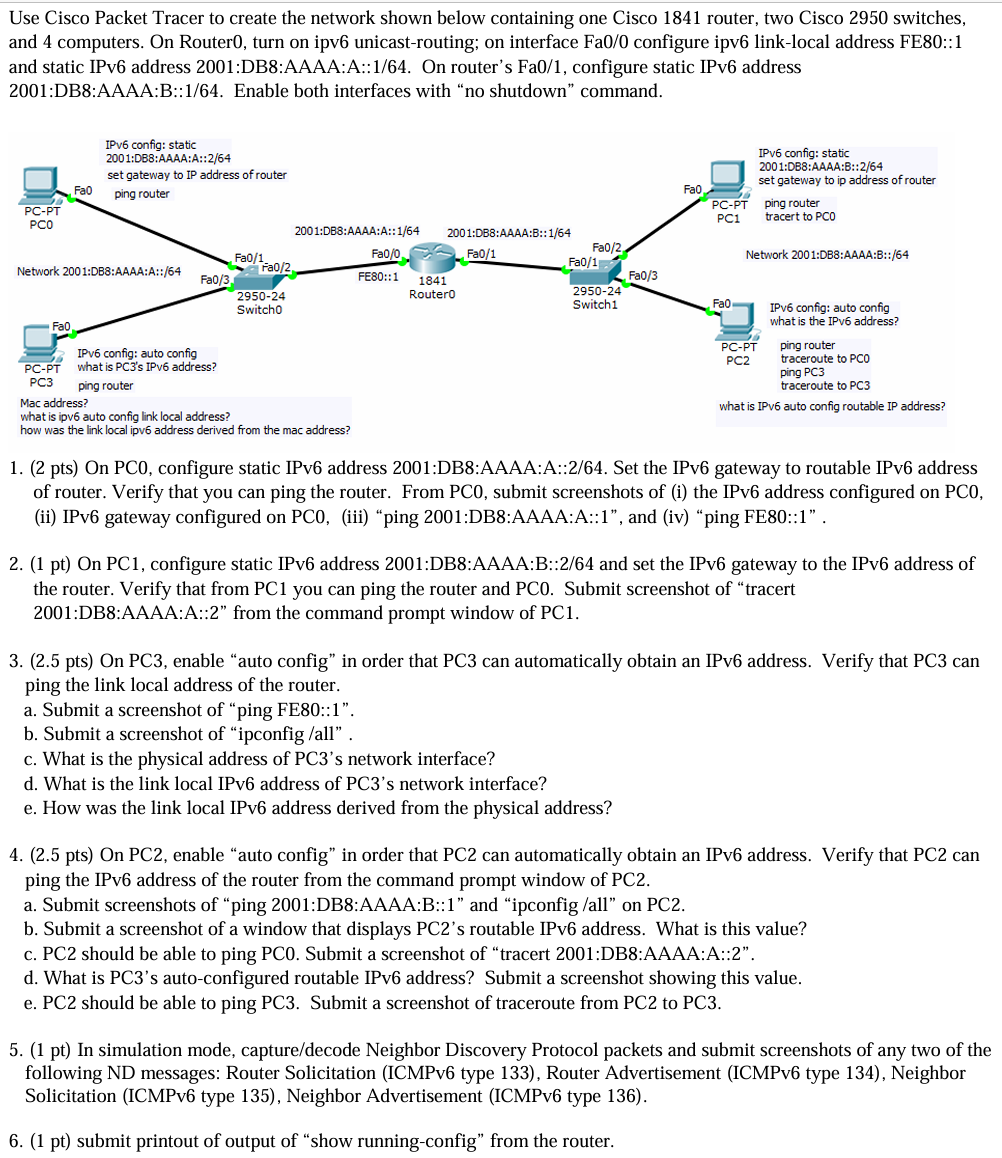 Please using Cisco Packet Tracer to provide step