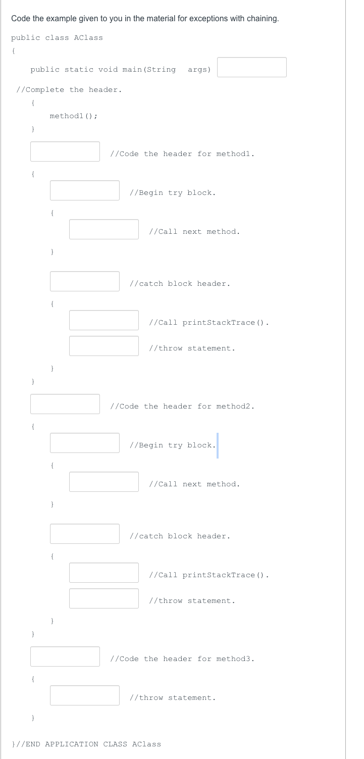 Code the example given to you in the material for