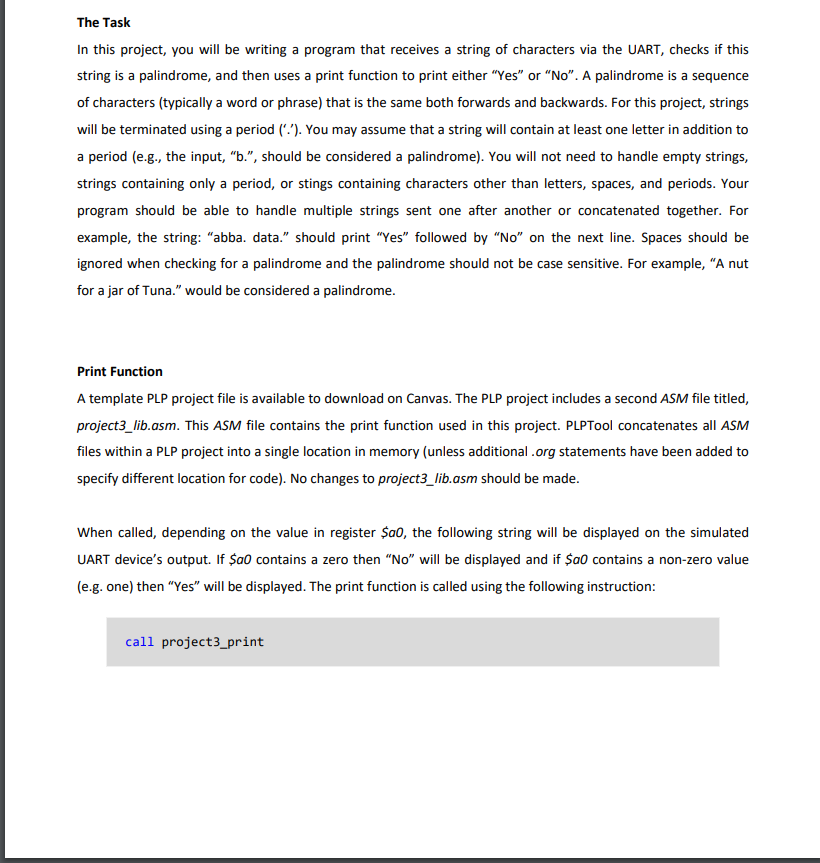 This code must be in PLP not Python,C or any