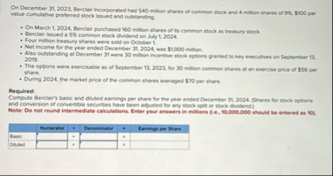 On December 3 4 , 2 0 2 3 , Berclair Incopporated