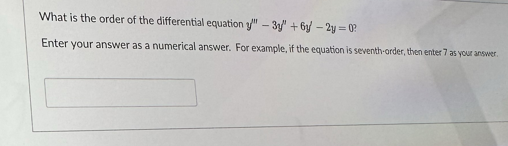 What is the order of the differential equation y