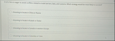 A U . S . firm is eager to avoid conflicts