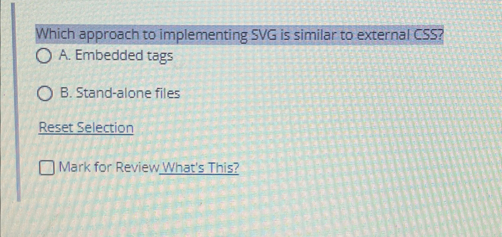 Which approach to implementing SVG is similar to