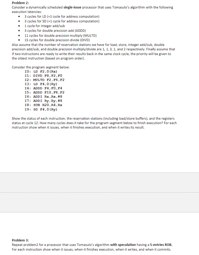 solve problem 3 Problem 2 : Consider a