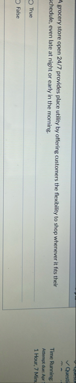 A grocery store open 2 4 / 7 provides place