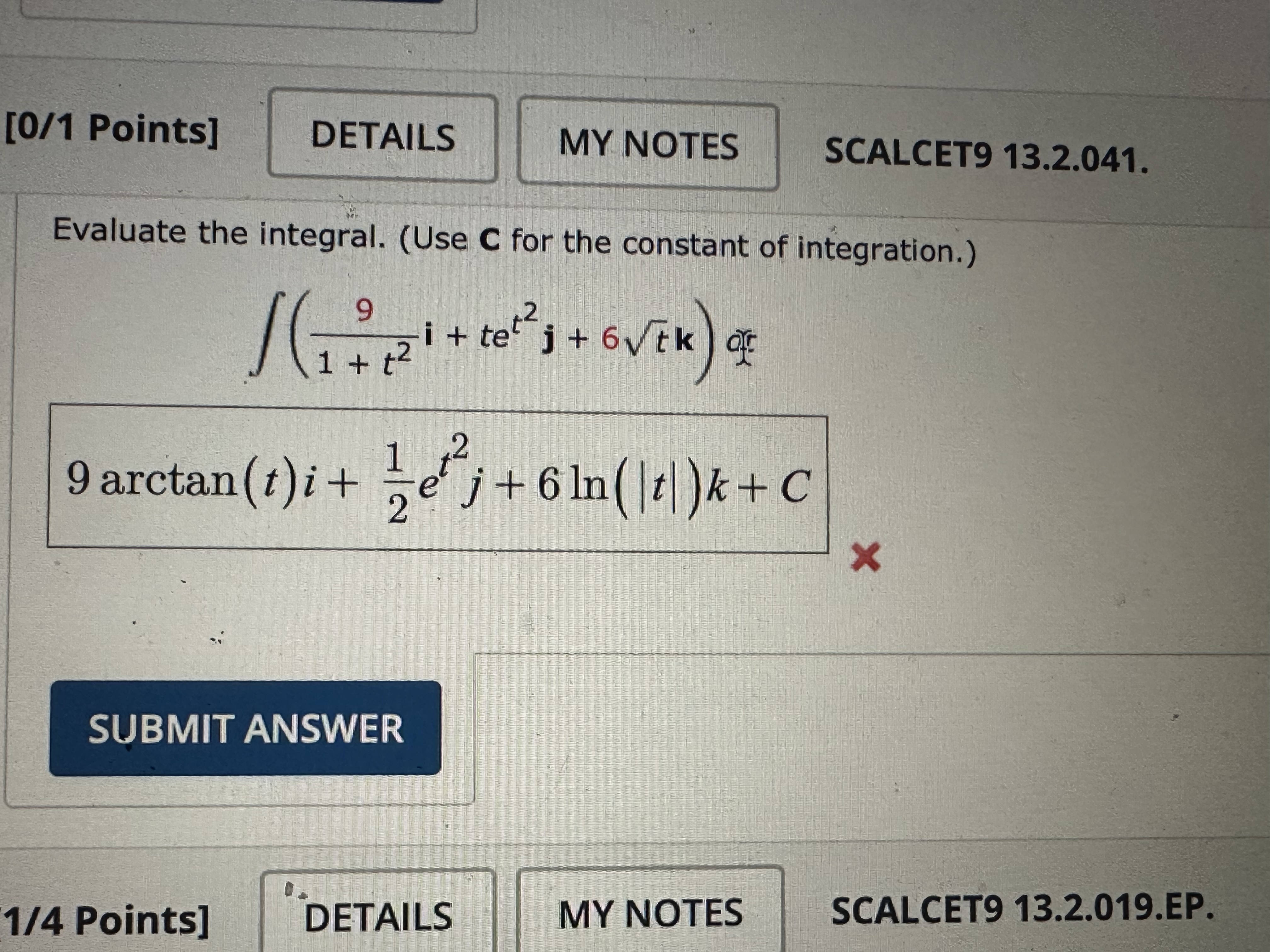 [ 0 / 1 Points ] SCALCET 9 1 3 . 2 . 0 4 1 .