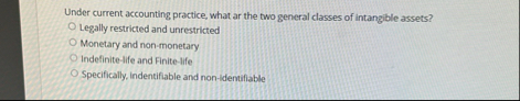 Under current accounting practice, what ar the