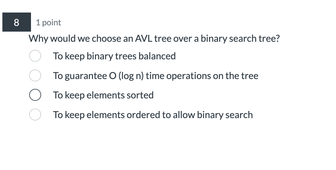 Why would we choose an AVL tree over a binary
