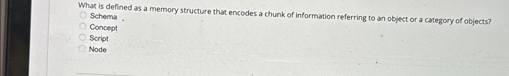 What is defined as a memory structure that
