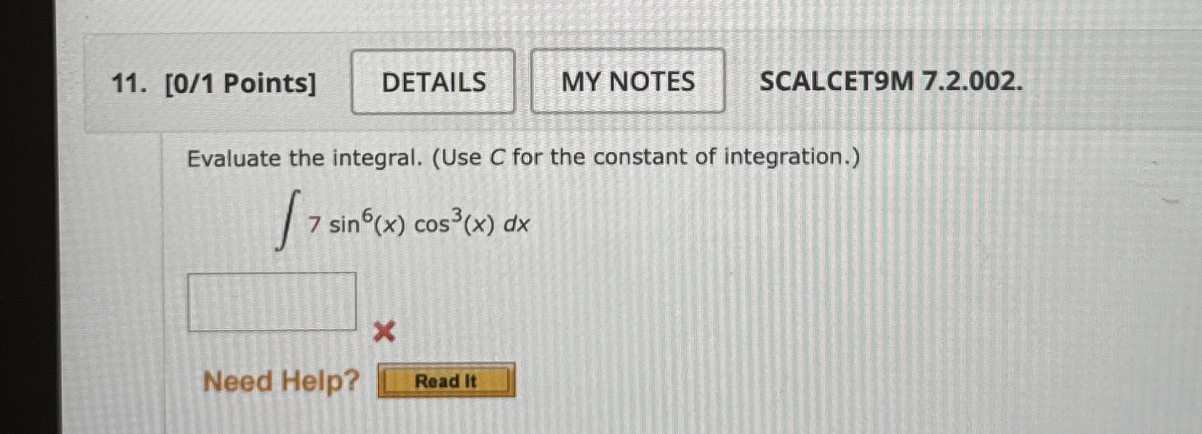 [ 0 / 1 Points ] SCALCET 9 M 7 . 2 . 0 0 2 .