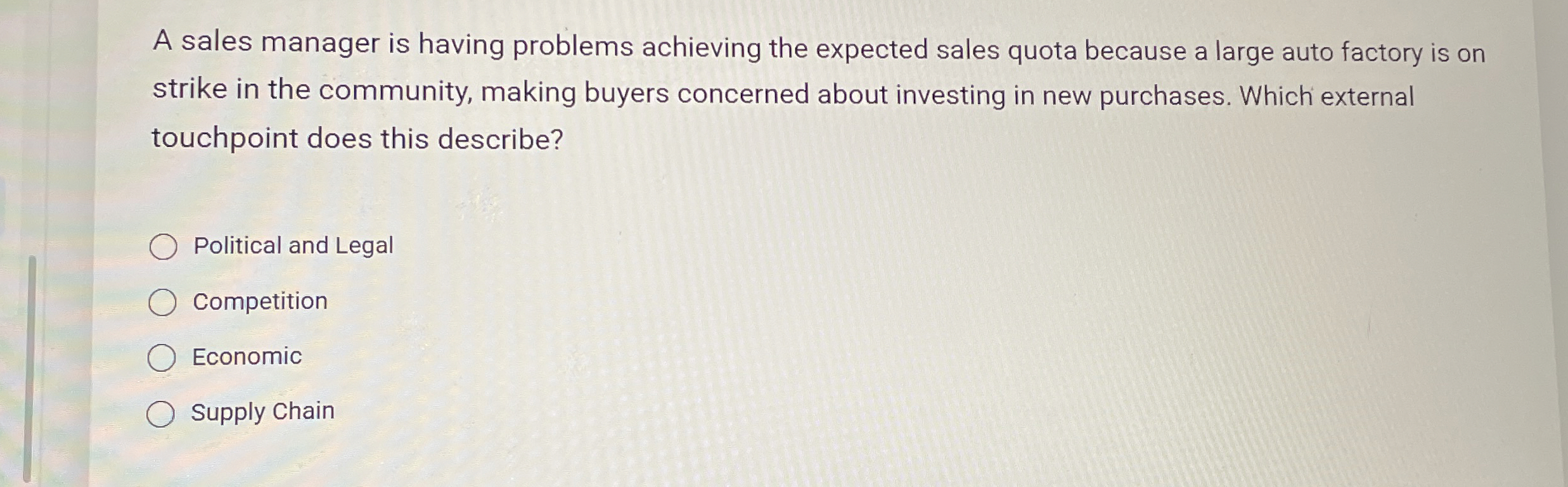 A sales manager is having problems achieving the