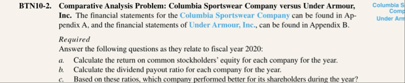 BTN 1 0 - 2 . Comparative Analysis Problem: