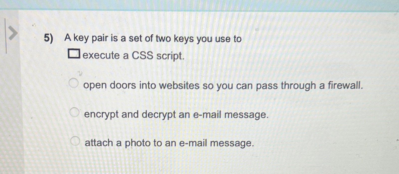 A key pair is a set of two keys you use to