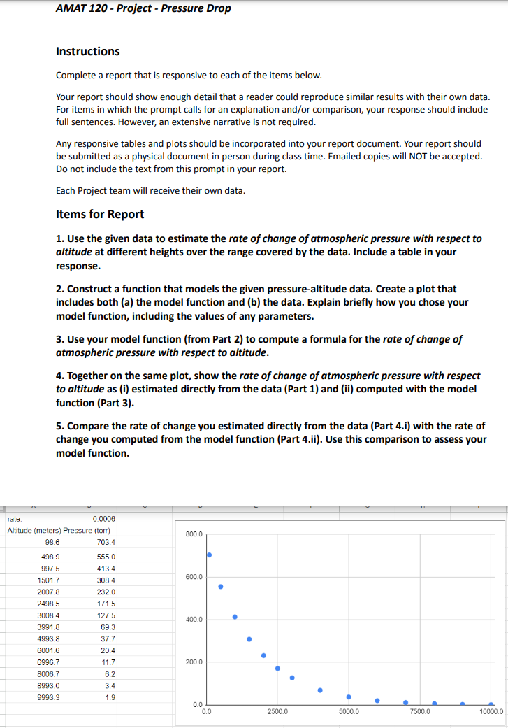 AMAT 1 2 0 - Project - Pressure Drop Instructions