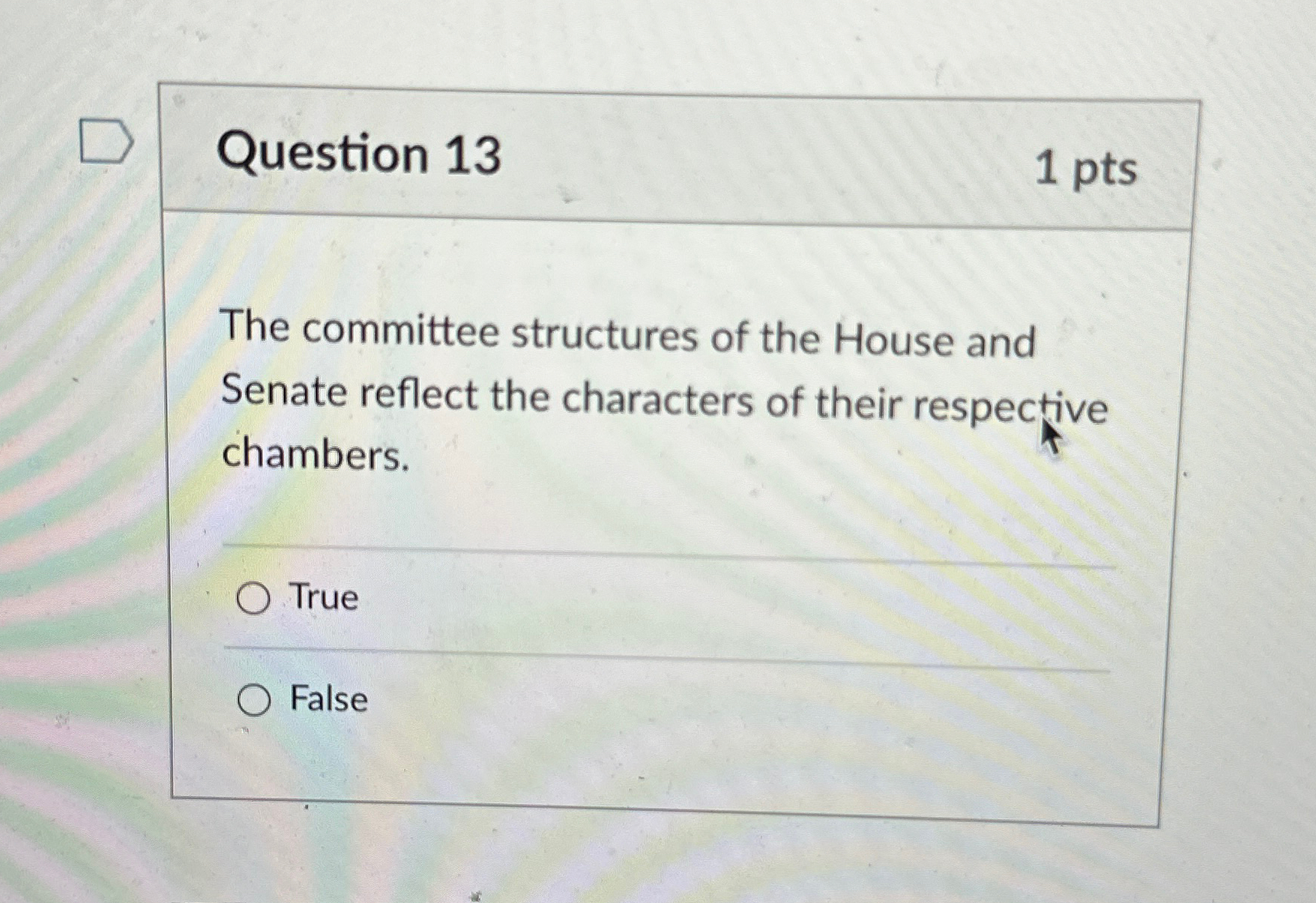 Question 1 3 1 p t s The committee structures of