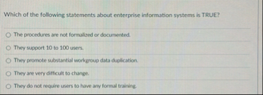 Which of the following statements about