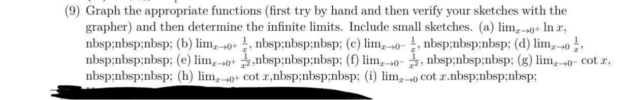 ( 9 ) Graph the appropriate functions ( first try