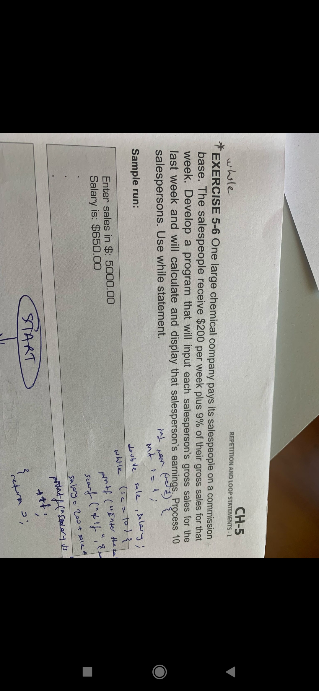 write this c program in the photo using while