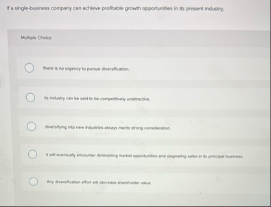 If a single - business compary can achieve