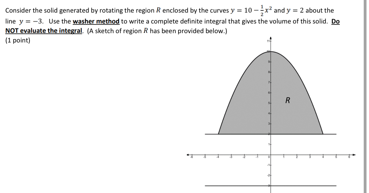 Consider the solid generated by rotating the