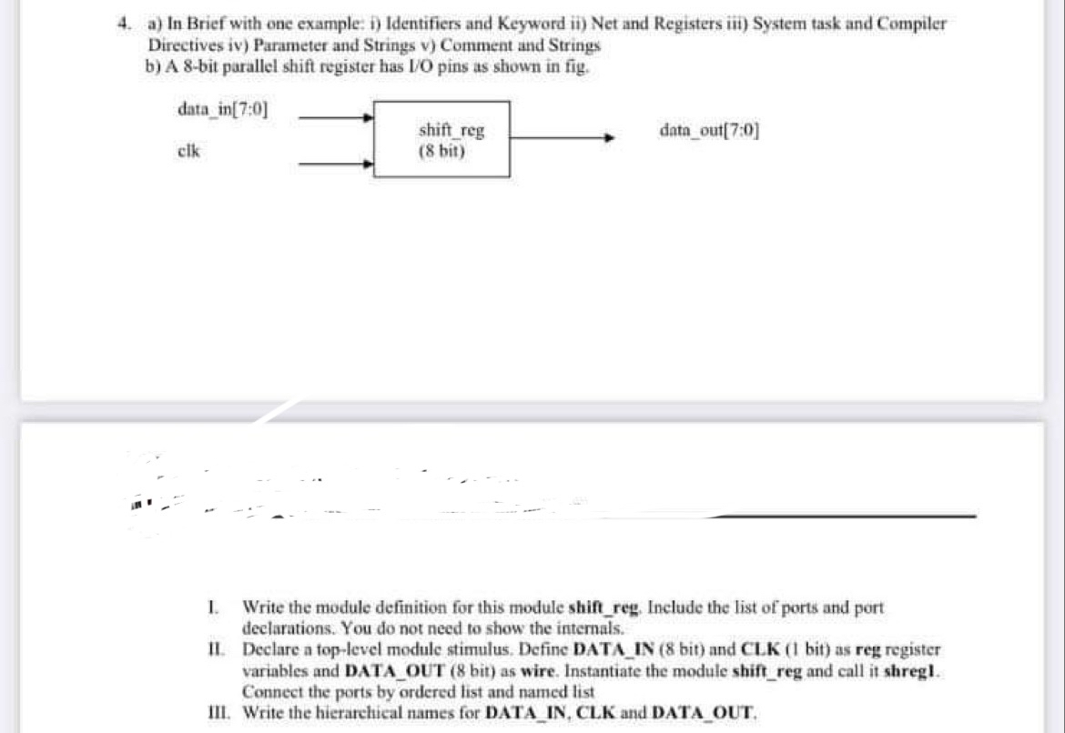 a ) In Brief with one example; i ) Identifiers