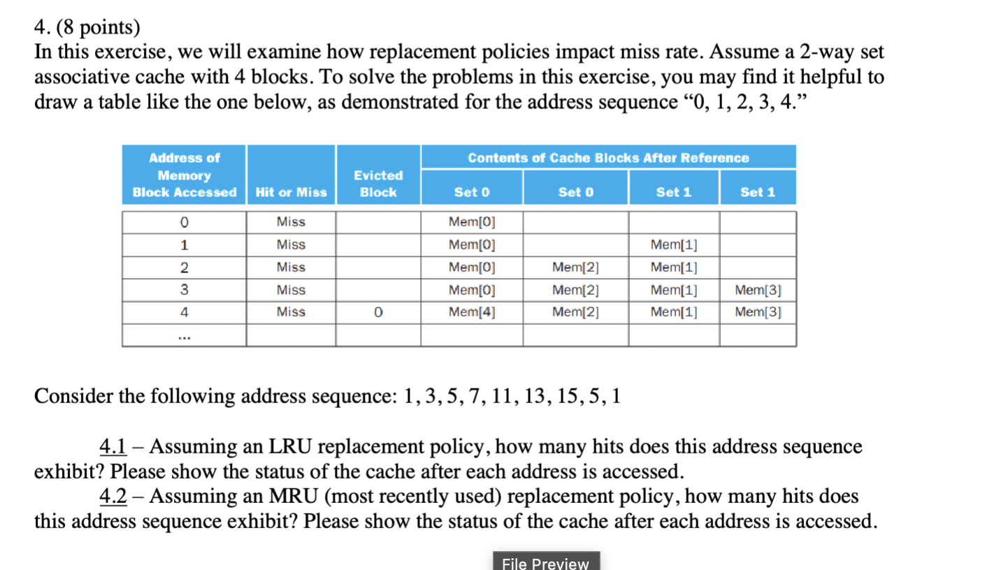 ( 8 points ) In this exercise, we will examine