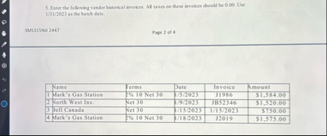 SAGE 3 0 0 2 0 2 1 Enter the follewing vender