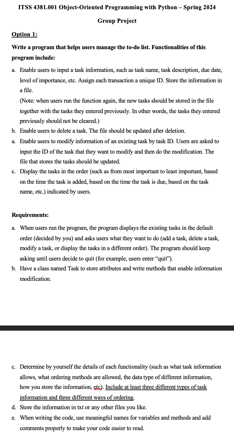 ITSS 4 3 8 1 . 0 0 1 Object - Oriented