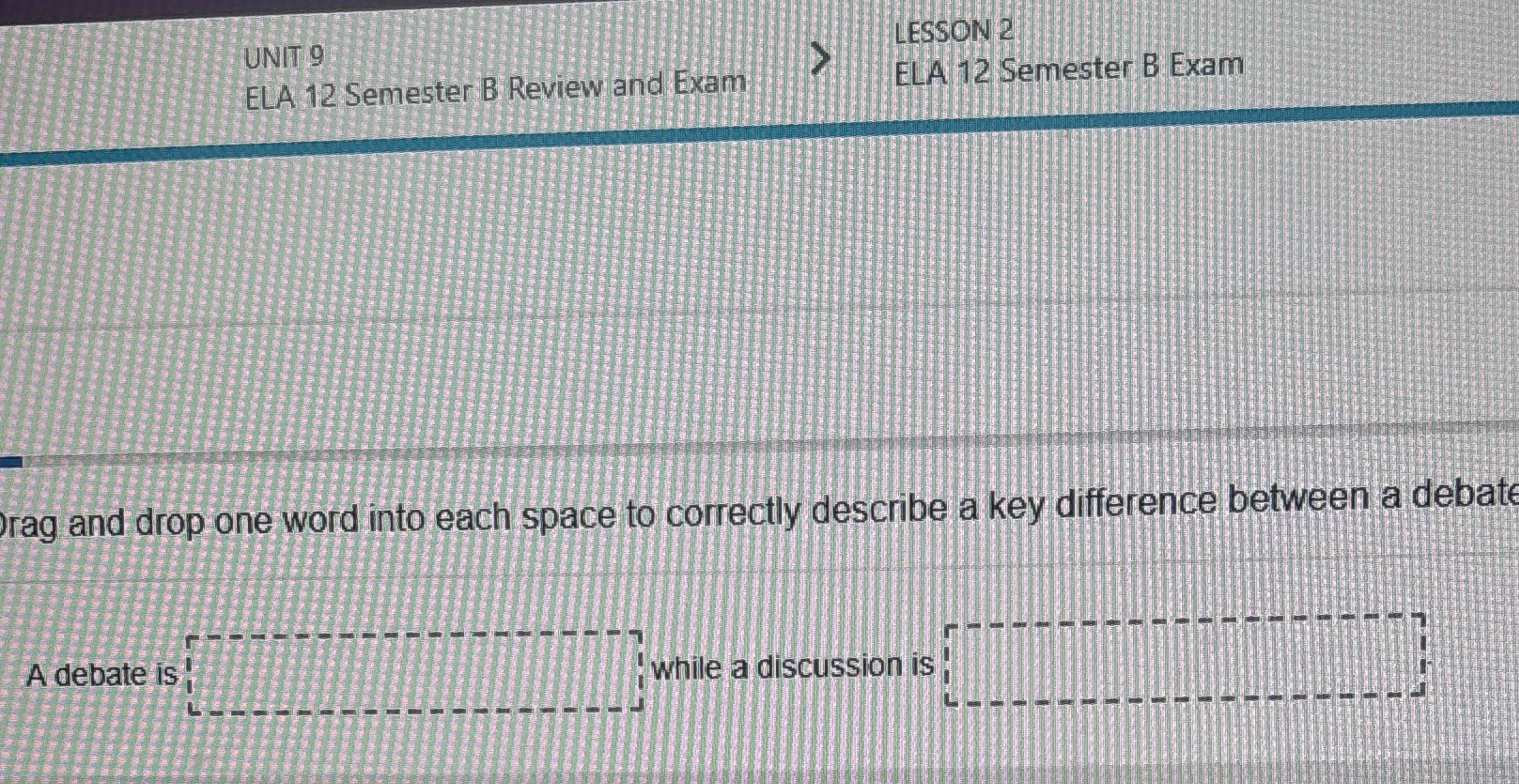 UNT 9 ELA 1 2 Semester B Review and Exam LESSON 2