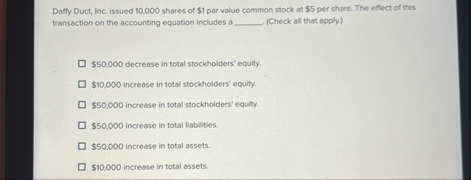 Daffy Duct, Inc. issued 1 0 , 0 0 0 shares of $ 1