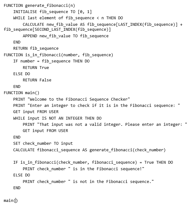 Using the pseudo code which part of this contains