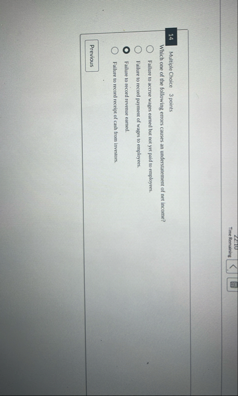2 2 : 1 0 Time Remaining 1 4 Multiple Choice 3
