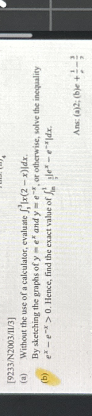 [ 9 2 3 3 / N 2 0 0 3 / II / 3 ] ( a ) Without
