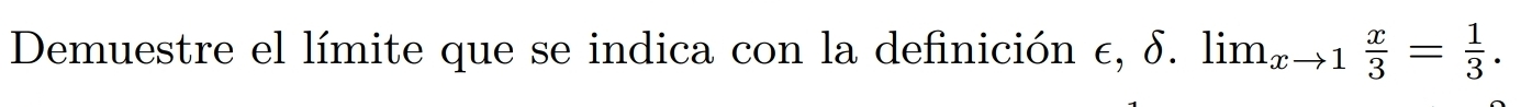 Demuestre el l mite que se indica con la definici