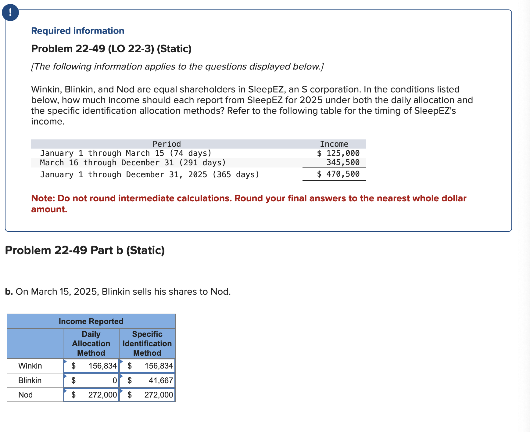 Required information Problem 2 2 - 4 9 ( LO 2 2 -