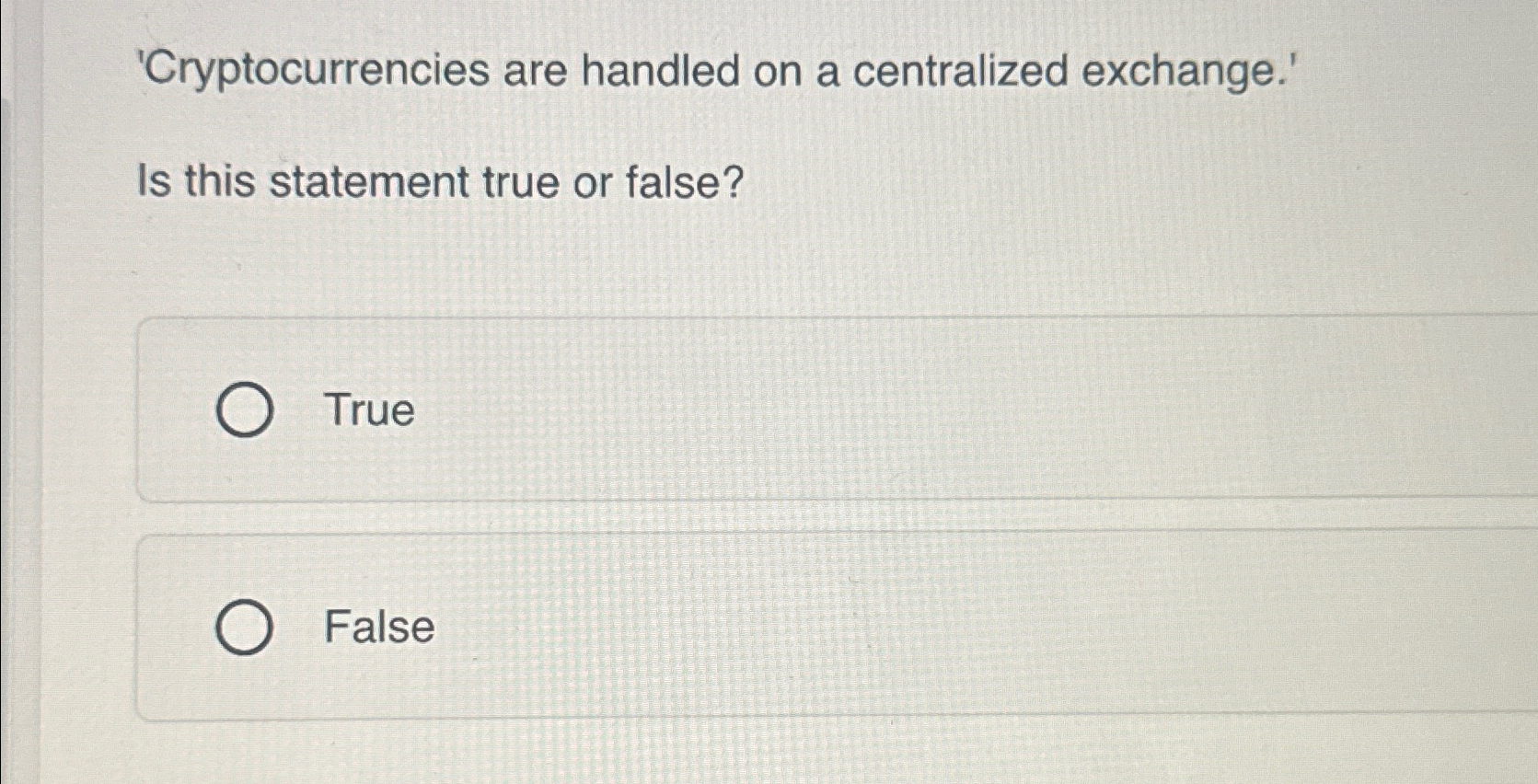 'Cryptocurrencies are handled on a centralized