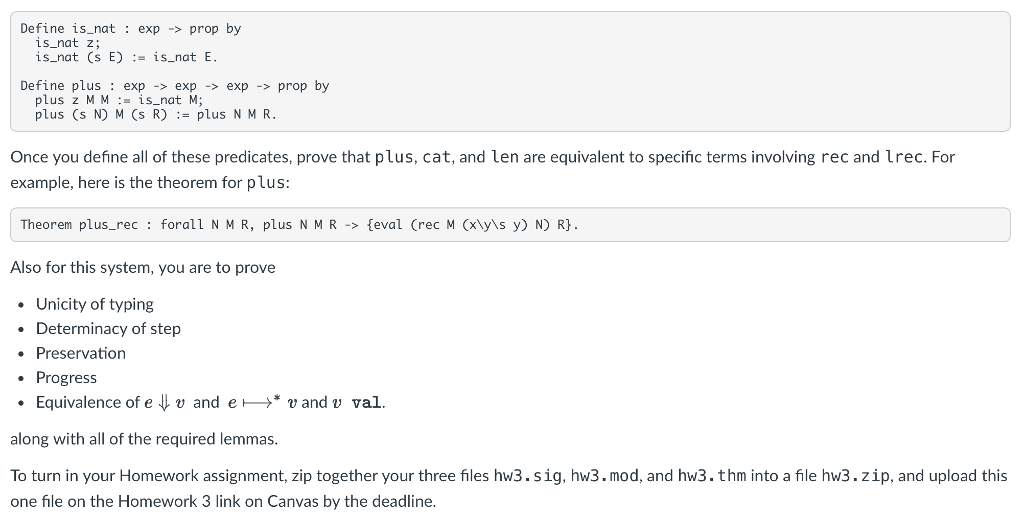i n Types :: = nat | l i s t t ( 1 ) | a r r ( 1