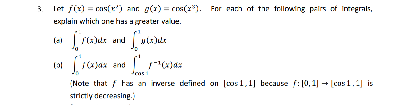 Let f ( x ) = c o s ( x 2 ) and g ( x ) = c o s (