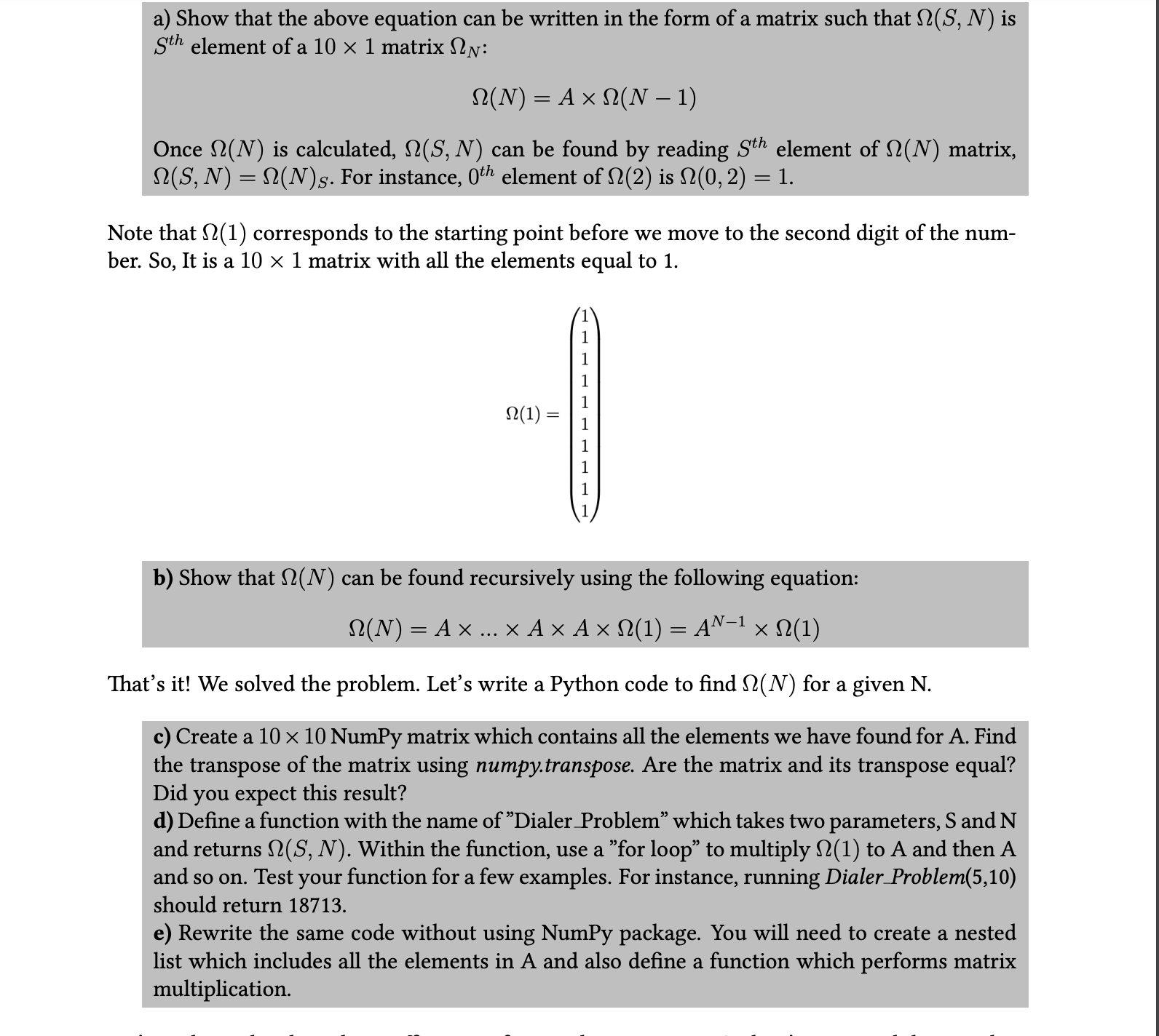 a ) Show that the above equation can be written