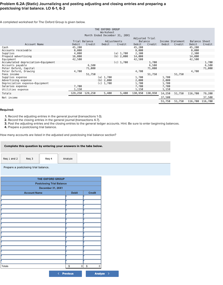 Problem 6 . 2 A ( Static ) Journalizing and