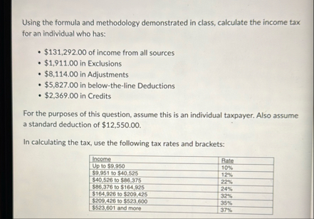 Using the formula and methodology demonstrated in