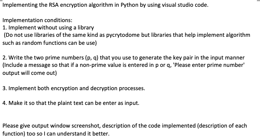 Implementing the RSA encryption algorithm in
