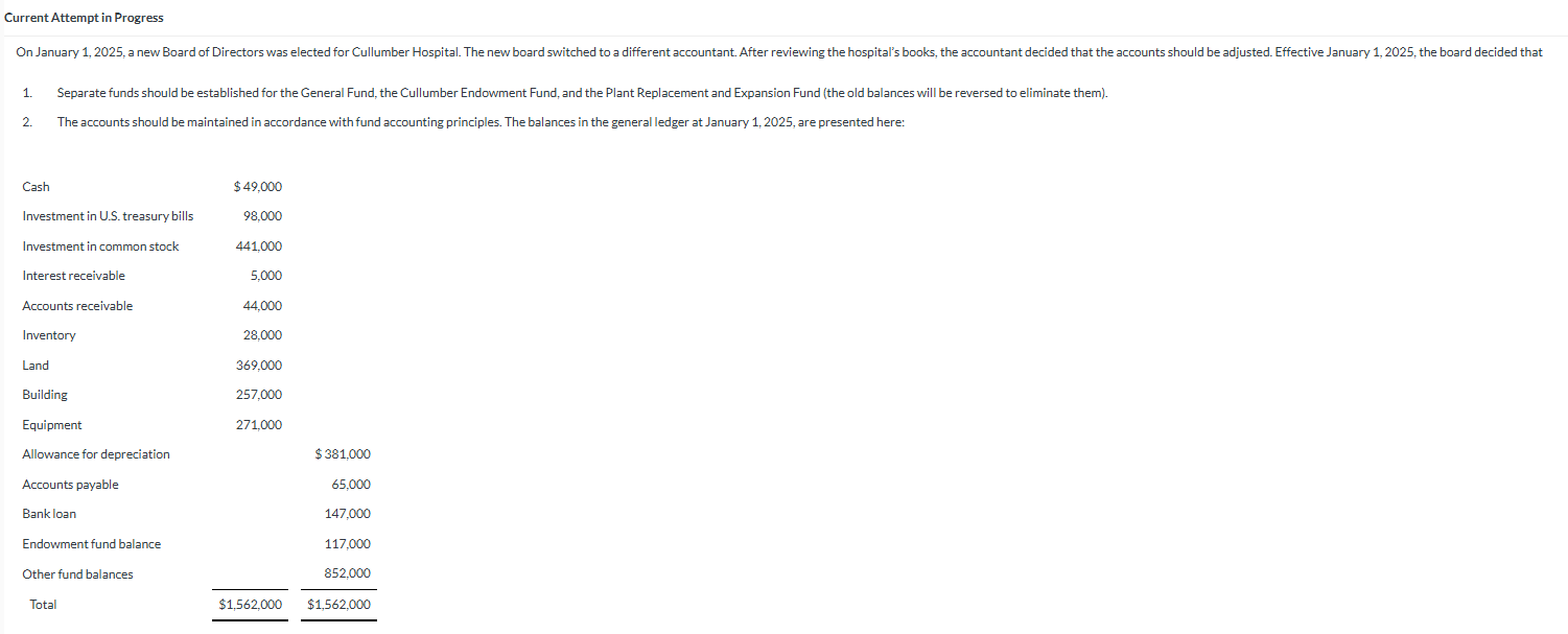 Current Attempt in Progress 1 . Separate funds