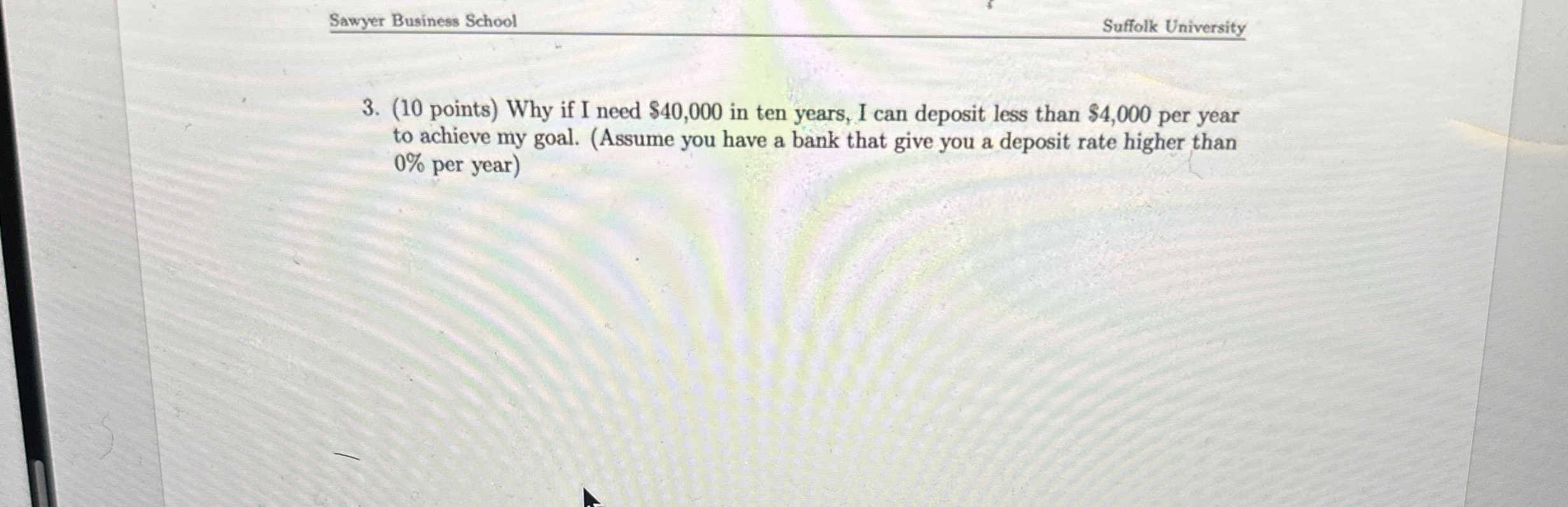 Sawyer Business School Suffolk University 3 . ( 1