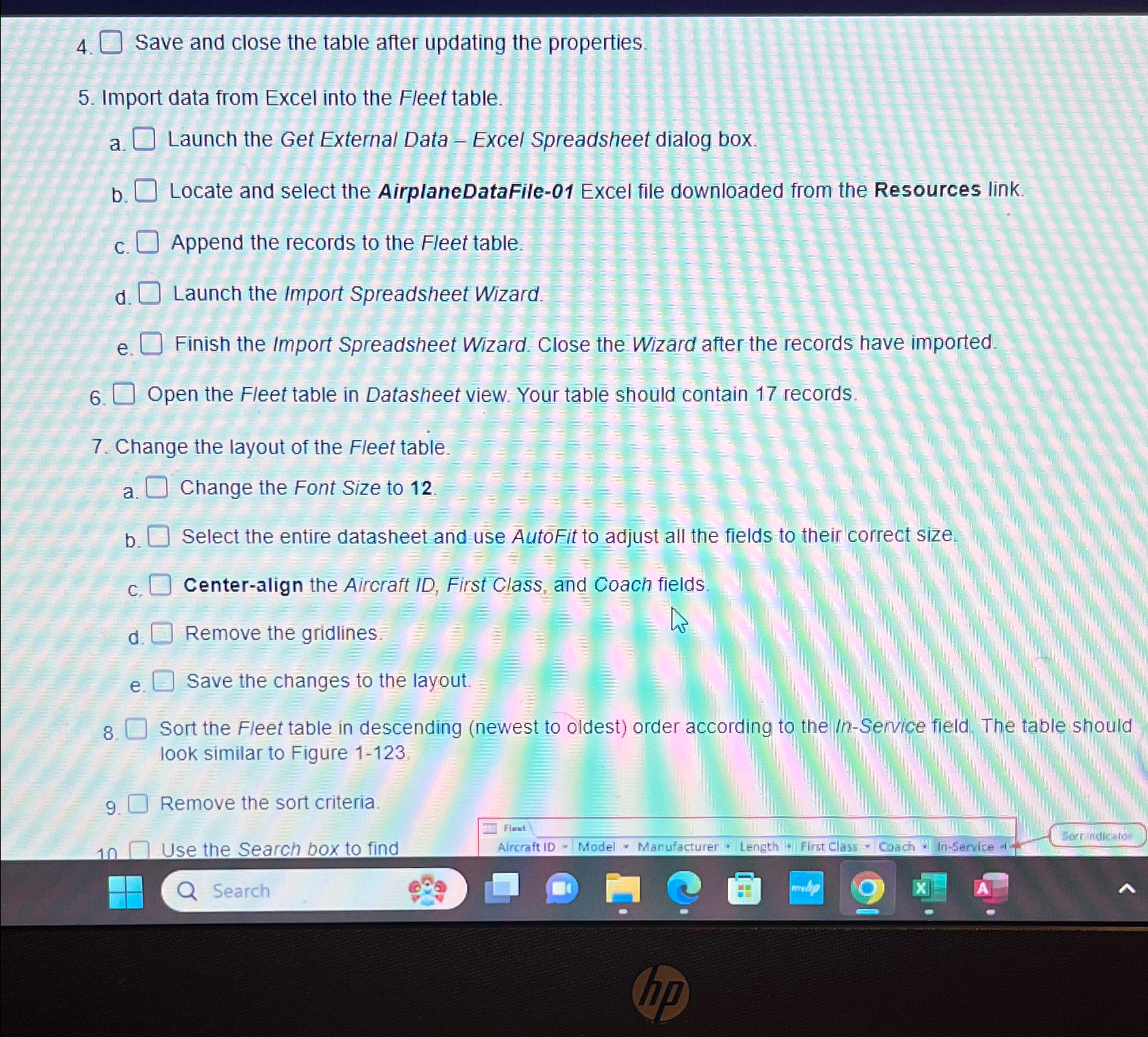 Save and close the table after updating the