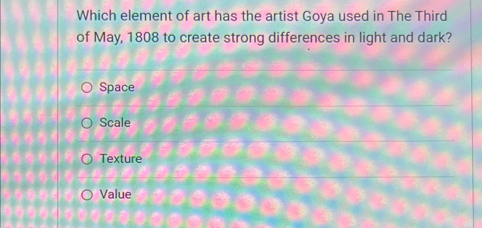 Which element of art has the artist Goya used in