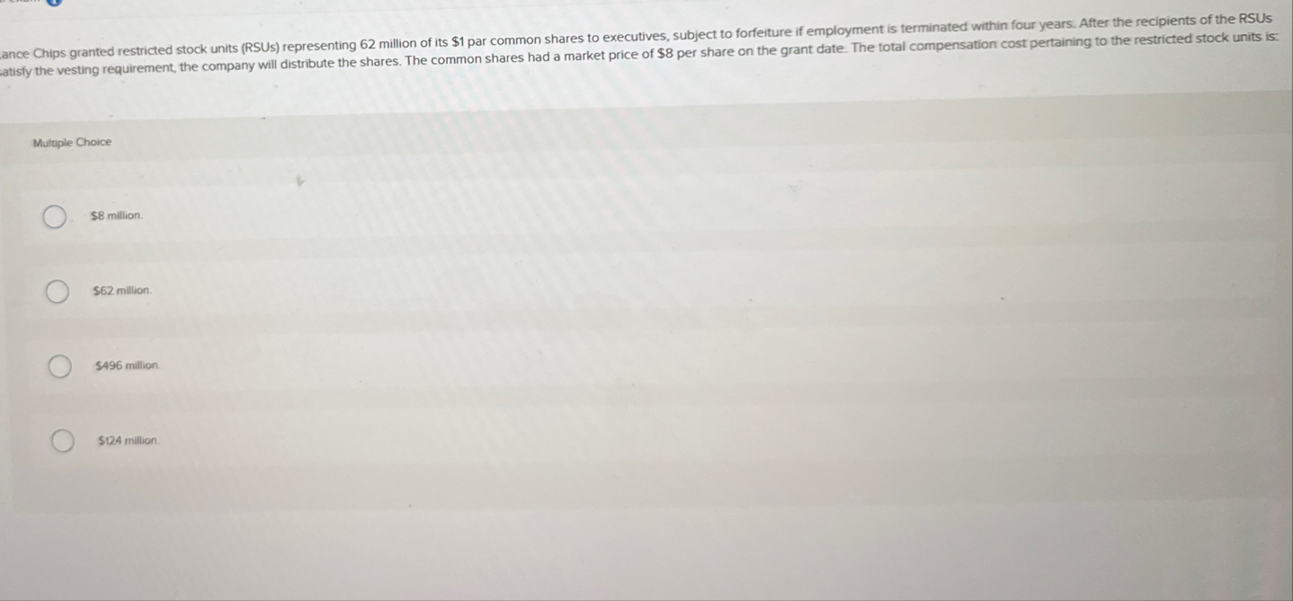 ance Chips granted restricted stock units ( RSUs