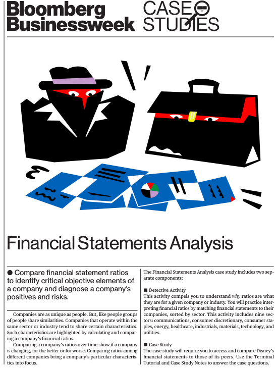 Bloomberg Case Study: Find the ratios that