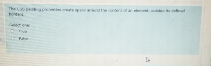 The CSS padding properties create space around