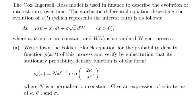 Please explain all the steps. The Cox - Ingersoll